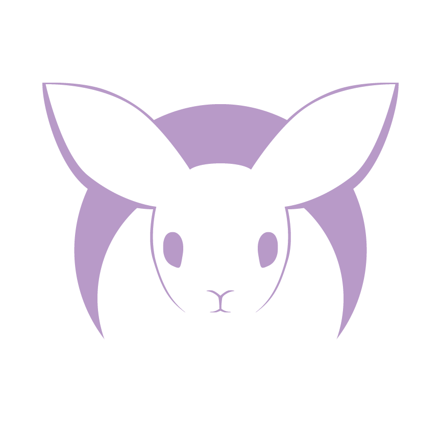 Purple icon with rabbit