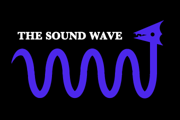 Logo of a blue serpent with the text The Sound Wave.